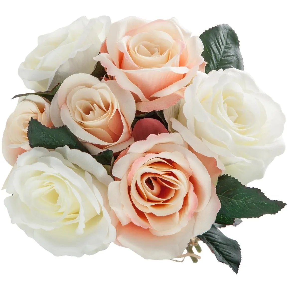 Bouquet de 7 roses vieillies artificielles