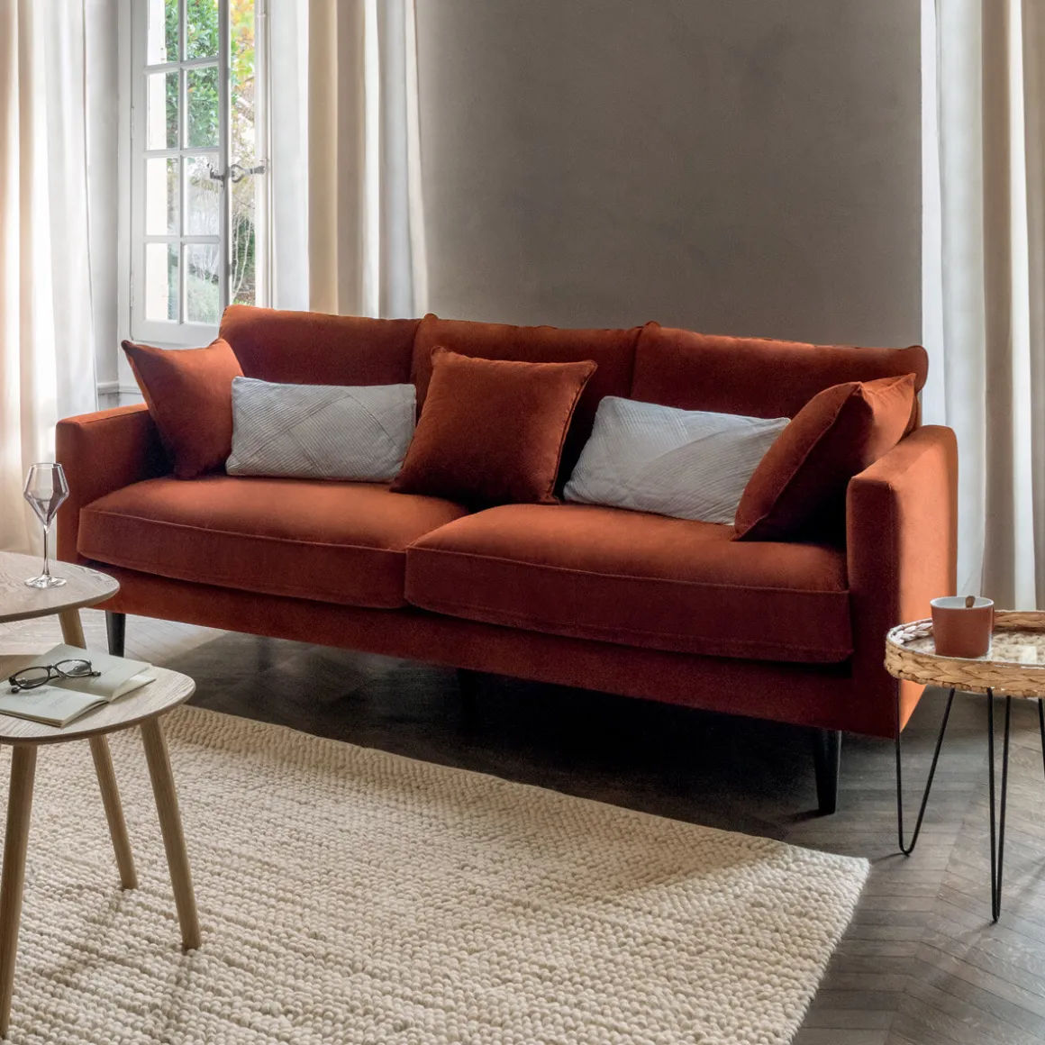 Canapé velours "Candice"