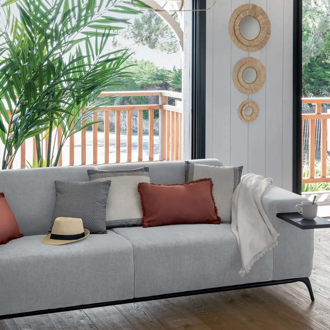 Canapé velours côtelé "Chris"