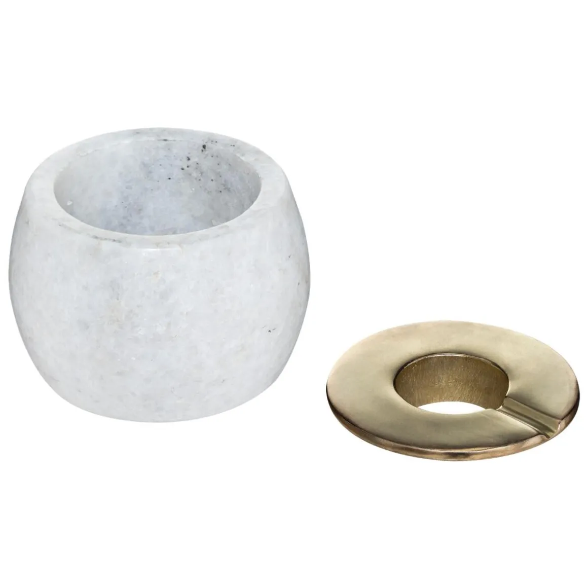 Cendrier marbre, métal