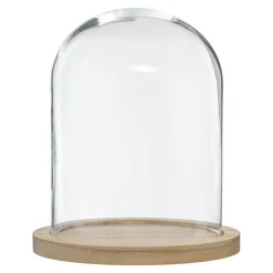 Cloche verre et bois