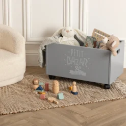 Coffre à jouets à roulettes