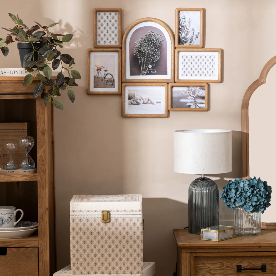 Composition hortensias artificels "Dean"