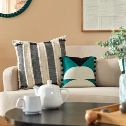 Coussin brodé "Malakite"