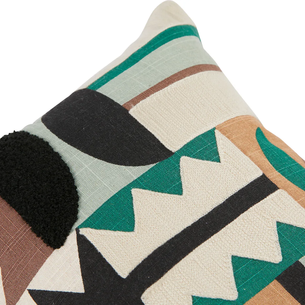 Coussin brodé "Malakite"