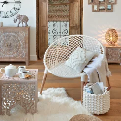 Coussin "Inca", coton tufté