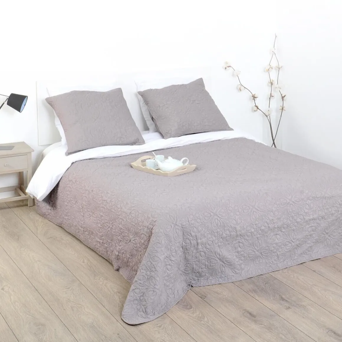 Dessus de lit, 2 taies "Arabesque"