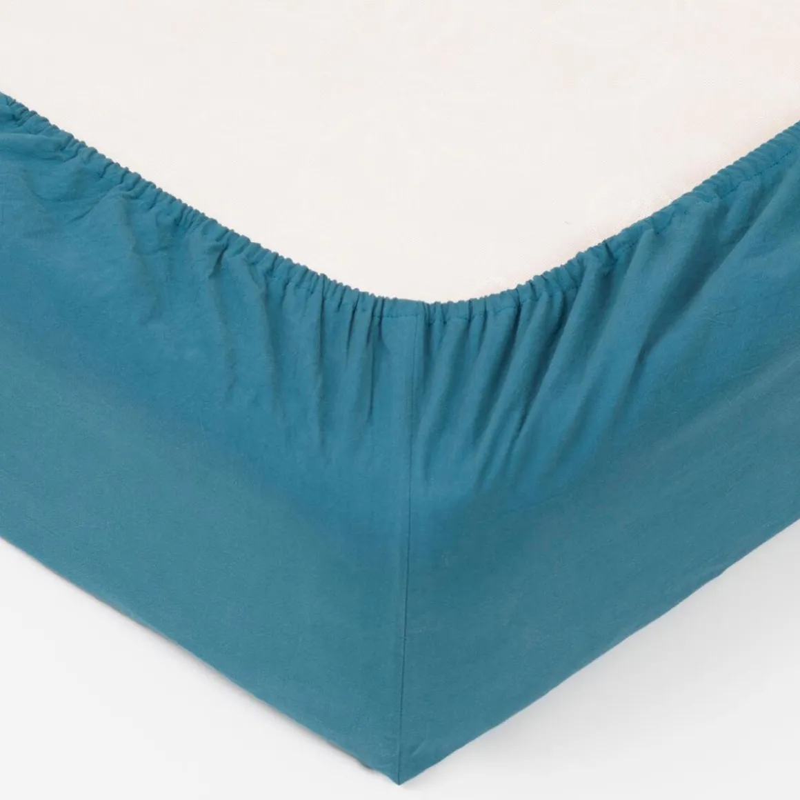 Drap-housse, coton lavé