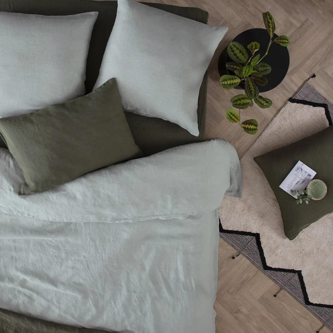 Housse de couette "Linah", lin lavé