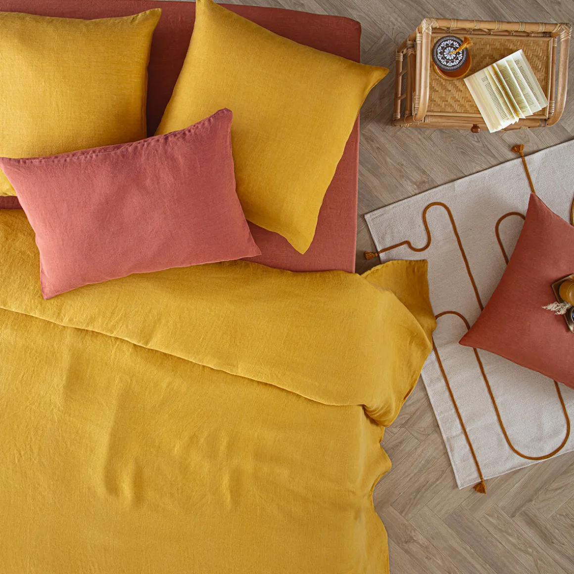 Housse de couette "Linah", lin lavé