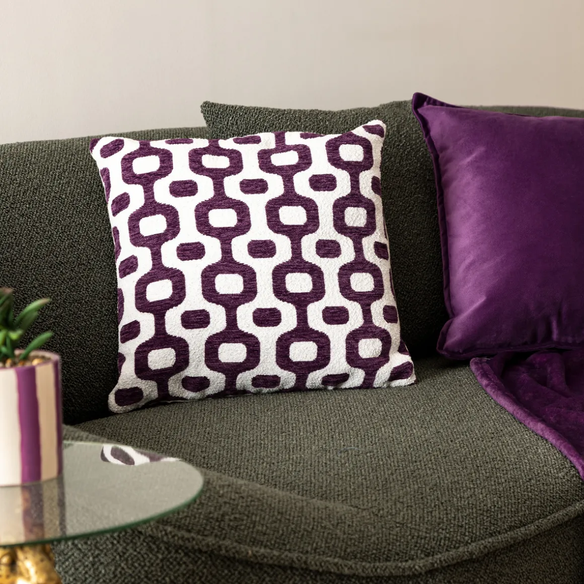 Housse de coussin "Jeni", chenille