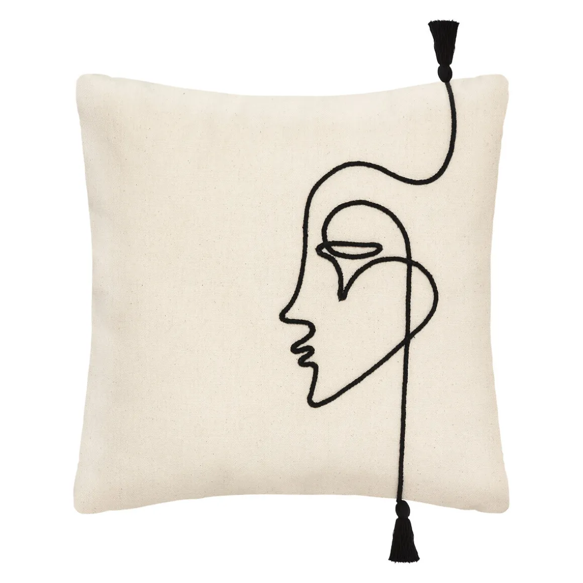 Housse de coussin "Visage"