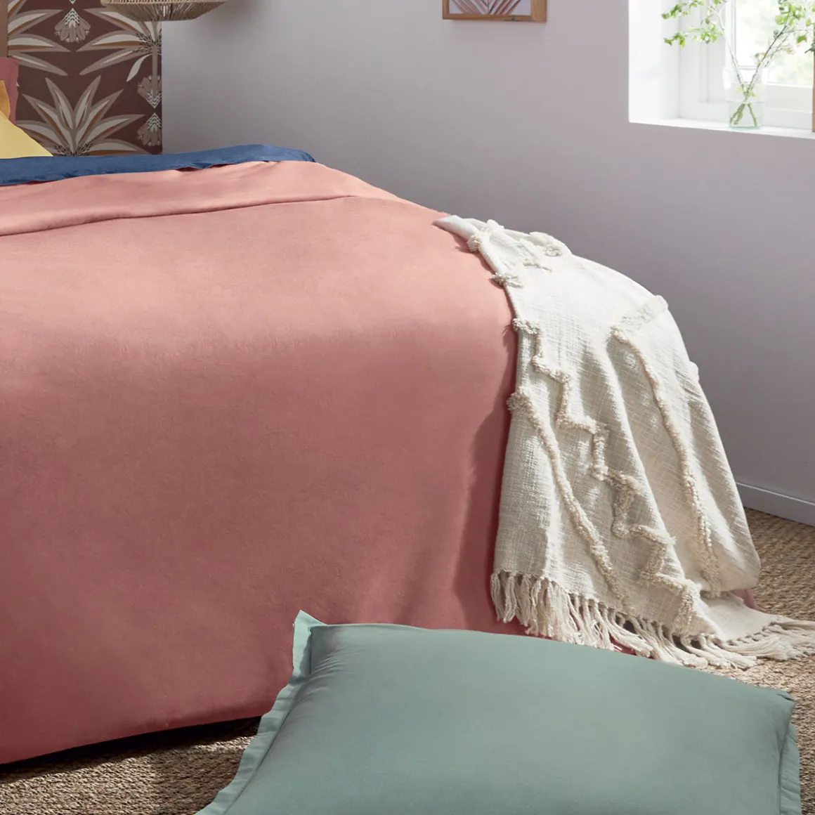 Jeté de lit "Inca", coton tufté