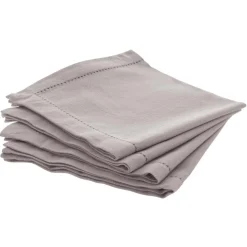 Lot de 4 serviettes de table "Chambray"