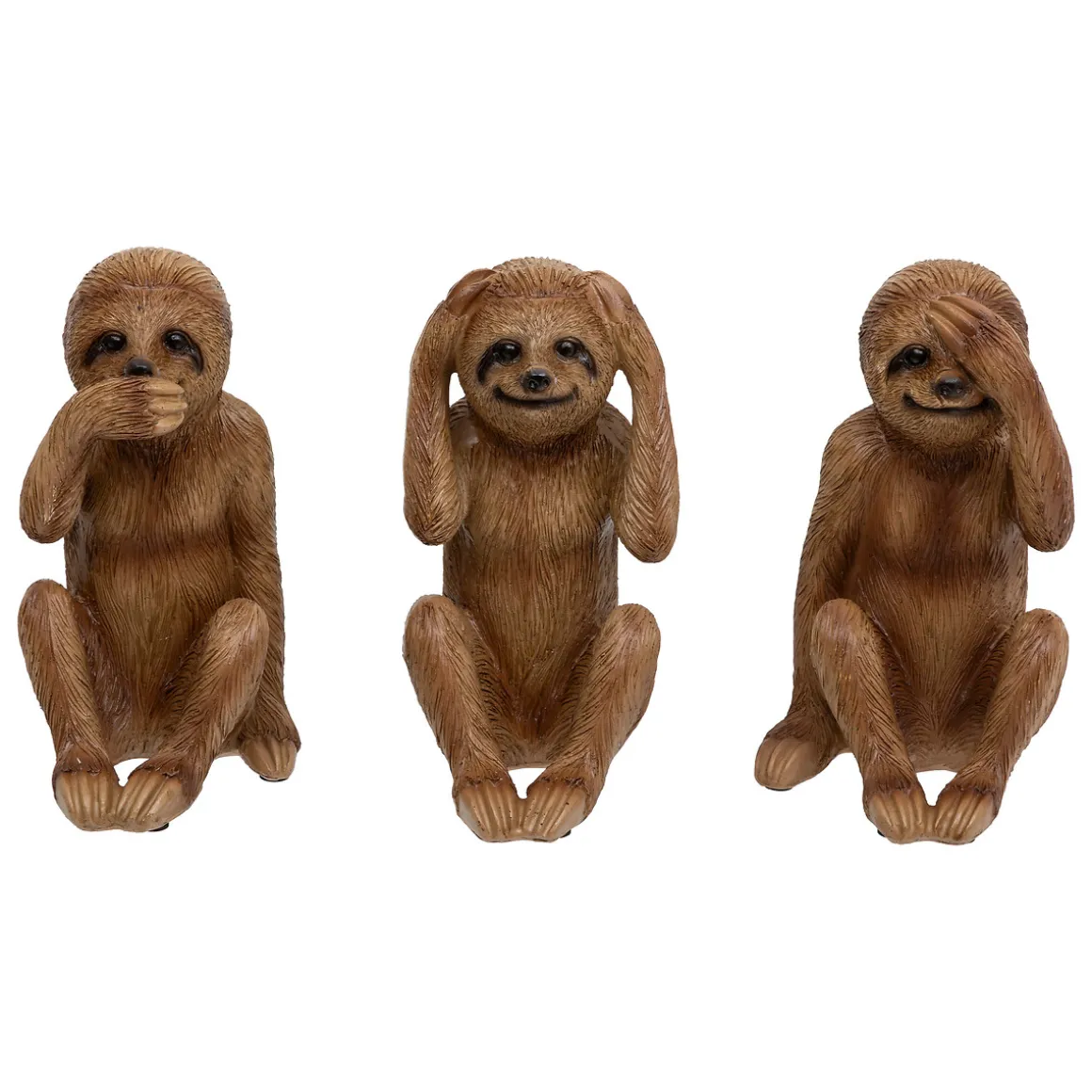 Lot de 3 statuts paresseux "Exotic Panama"