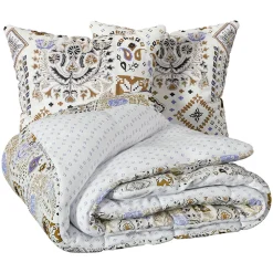 Parure de lit 3 pièces imprimée "Khafu"