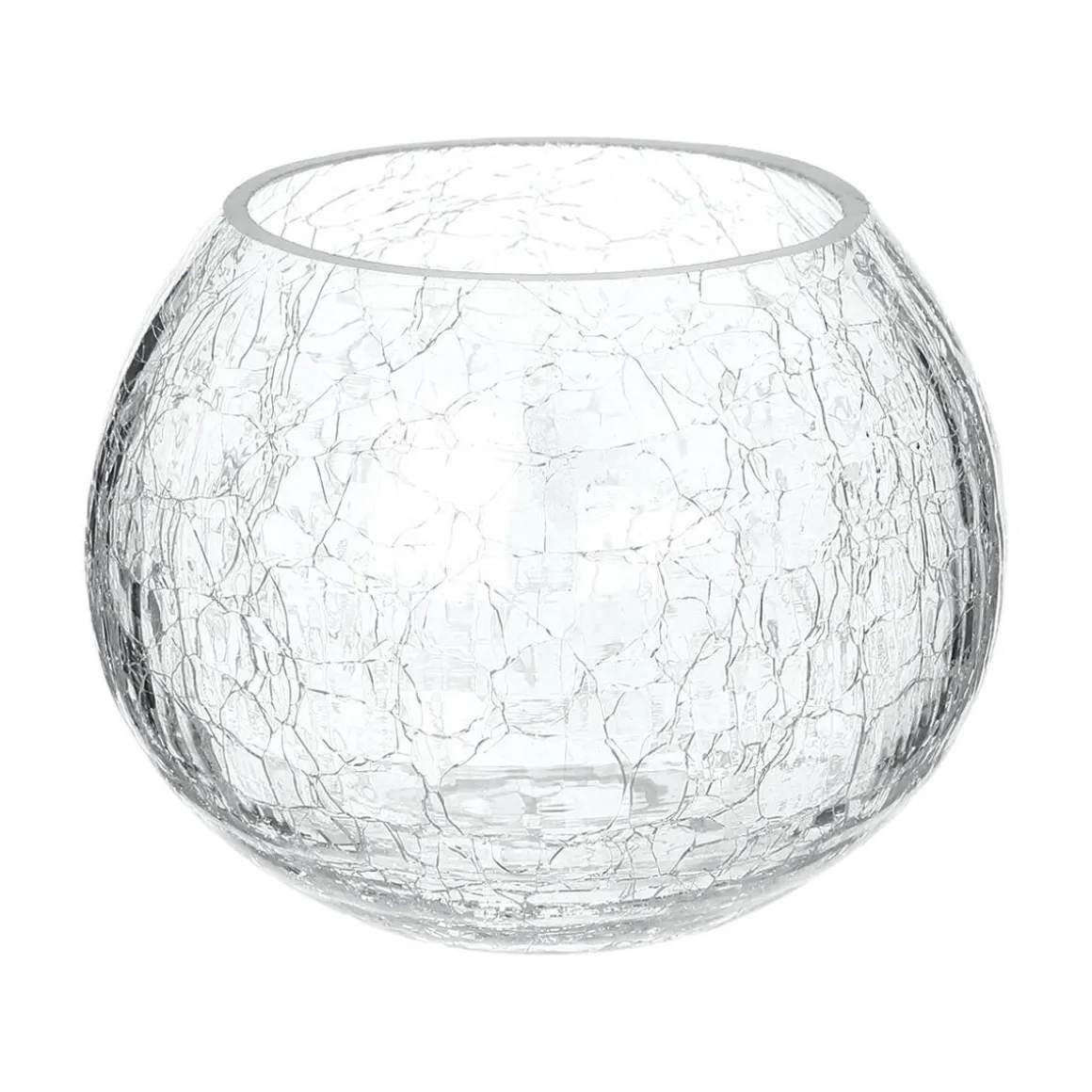 Photophore verre craquelé