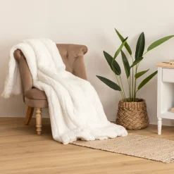 Plaid "Manoir" fausse fourrure