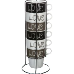 Rack 6 mugs "Love"