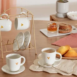 Rack 4 tasses "The floral"