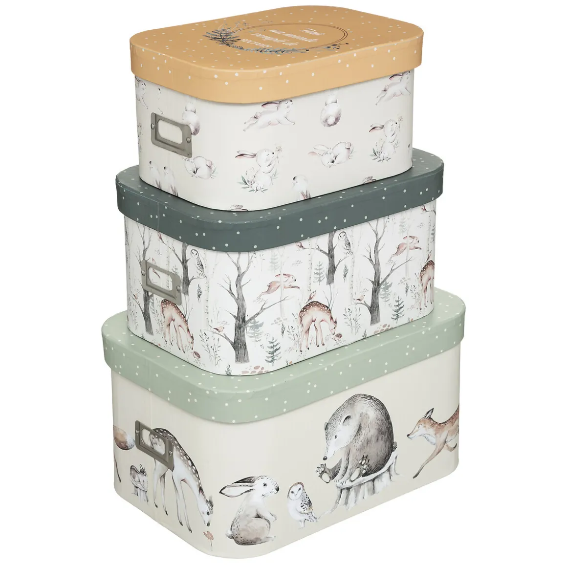 Set de 3 boîtes de rangement enfant