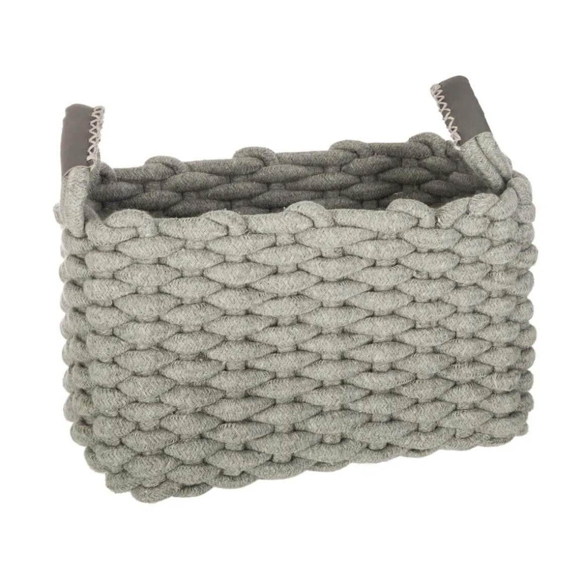 Set de 3 paniers à anses rectangulaires "Tricot"