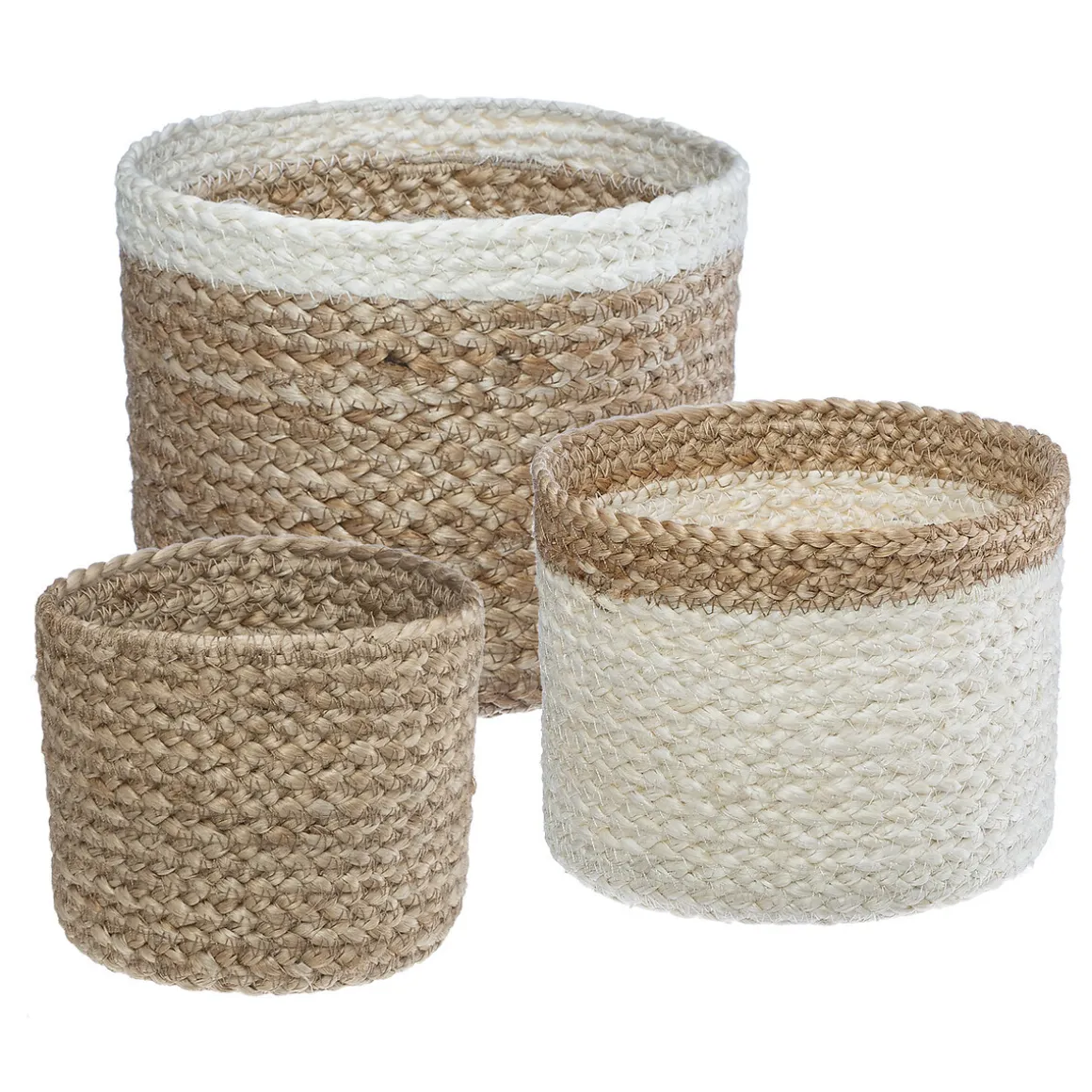 Set de 3 paniers, jute