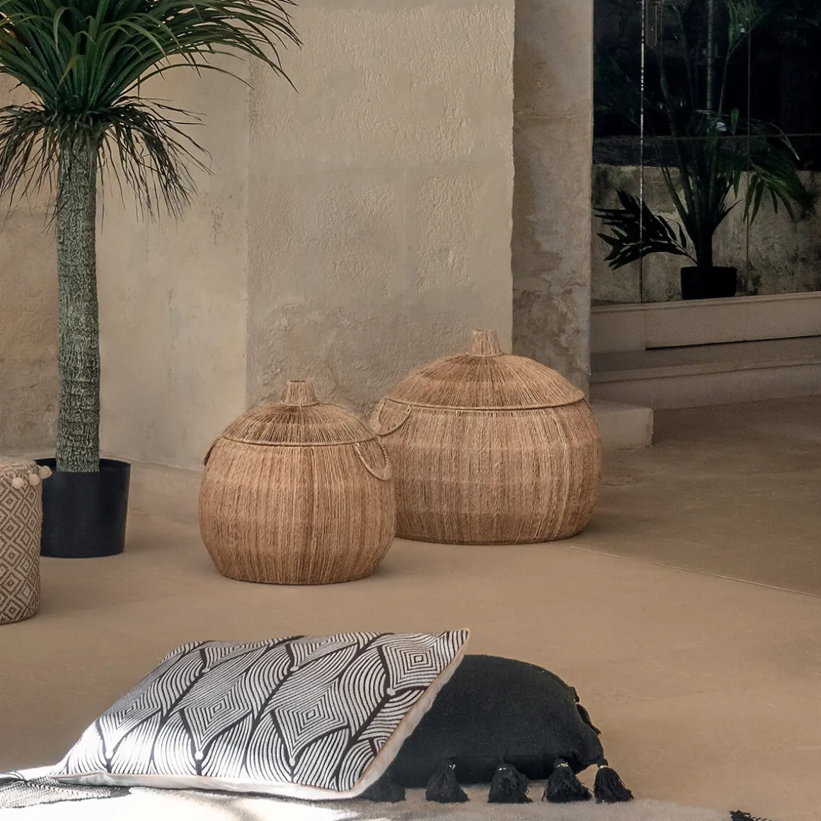 Set de 2 paniers ronds "Balaya"