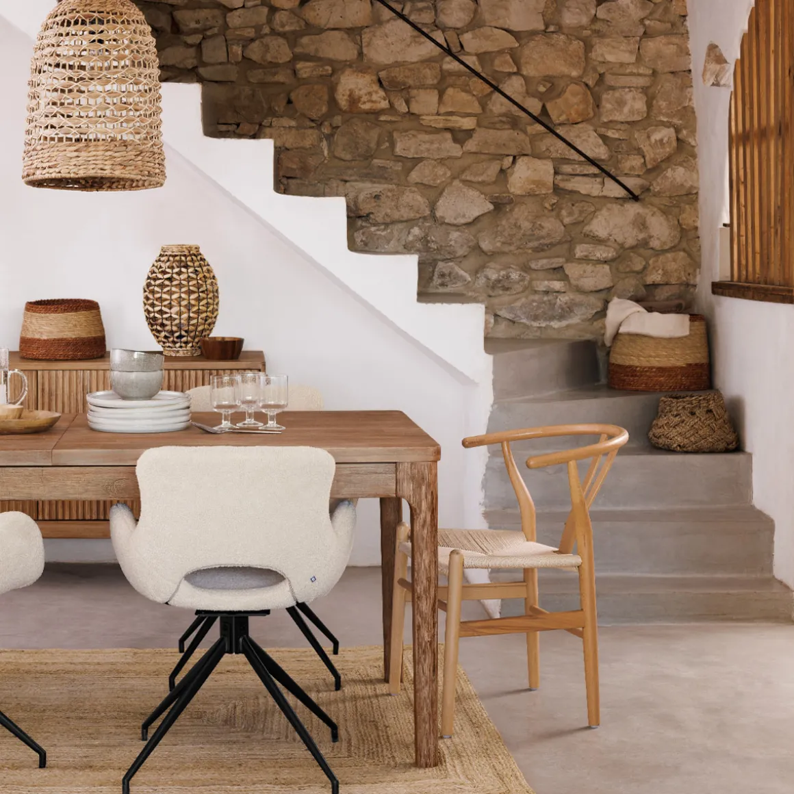 Set de 2 paniers ronds "Lena"