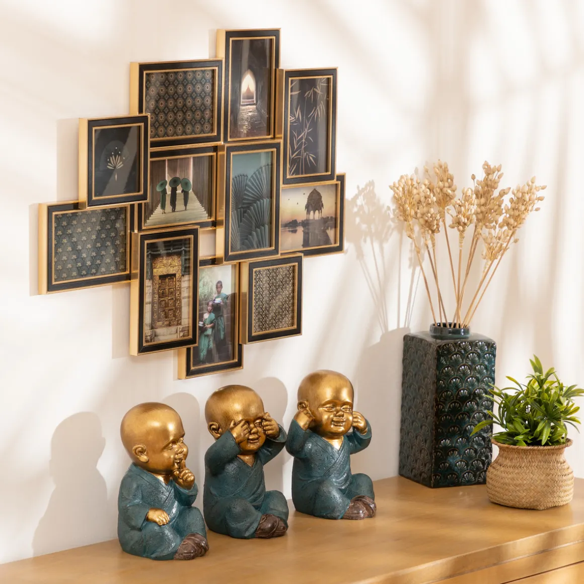 Set de 3 statuettes "Bouddha"