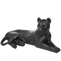 Statuette léopard couché