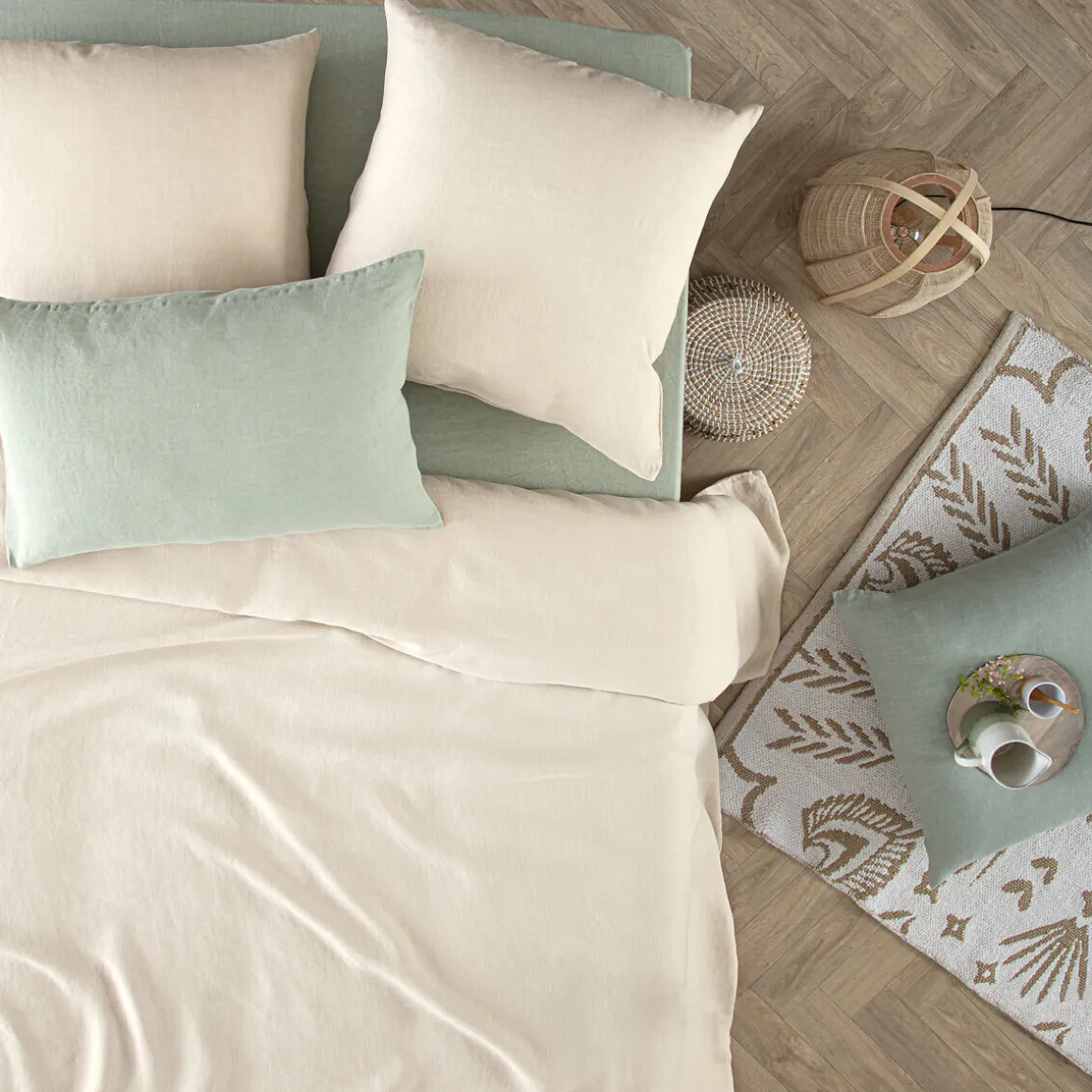 Taie d'oreiller "Linah", lin lavé